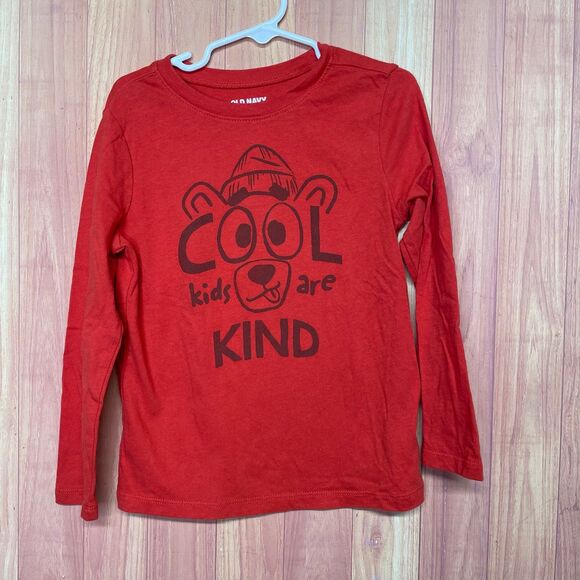 Old Navy Shirt Bundle Long Sleeve Brown Front Pocket Red Bear Size 5 - Picture 4 of 6